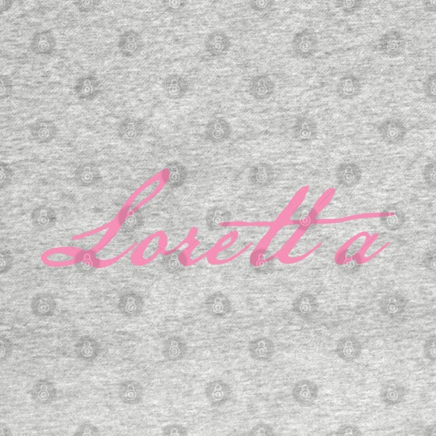 Loretta Typography Pink Script by ellenhenryart
